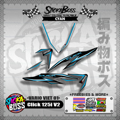 CLICK 125i V2 DECALS ( VARIO VIET 01 )【WITH FREEBIES】