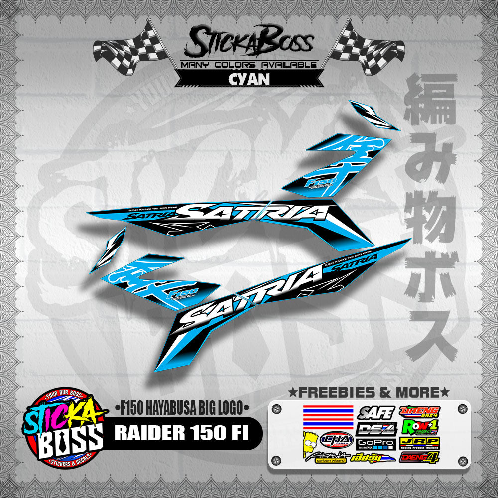 RAIDER 150 FI DECALS ( F150 HAYABUSA BIG LOGO )【WITH FREEBIES】