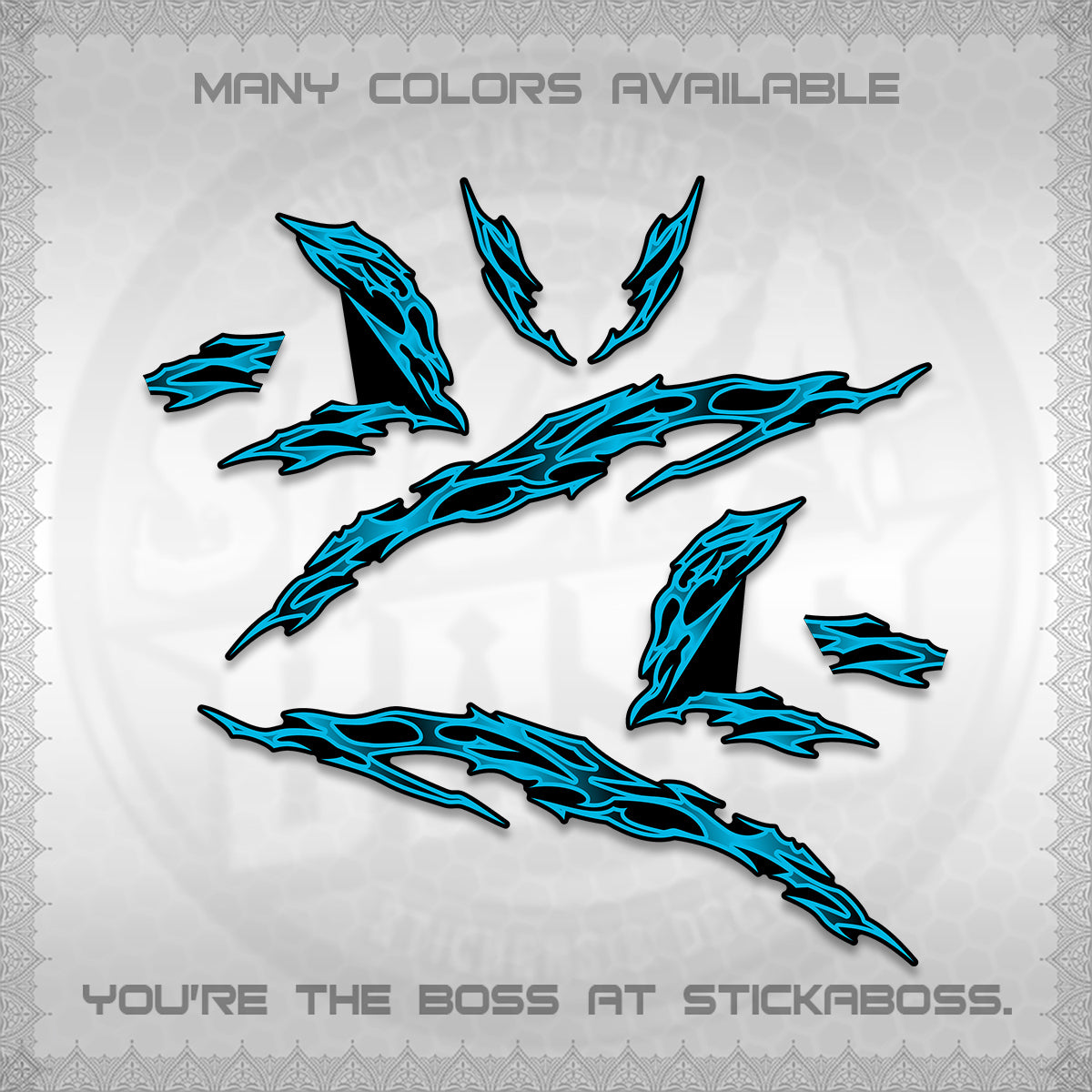 CLICK 125 V3 DECALS (2026 T2 LIGHTNING DESIGN) STICKER KITS BY STICKABOSS