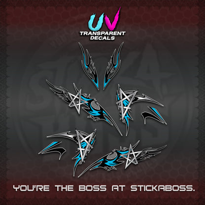 CLICK 125 V3 UV TRANSPARENT DECALS (2026 TRIVALY STAR DESIGN)STICKER DECALS By STICKABOSS