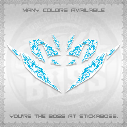 CLICK 125 V4 FOR WHITE DECALS (2026 TRIBAL HEART DESIGN) STICKER KITS BY STICKABOSS
