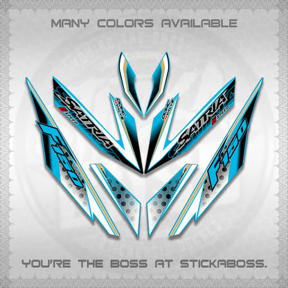 RAIDER 150 Fi SATRIA DECALS (NEW DESIGN 11 11)STICKER DECALS By STICKABOSS