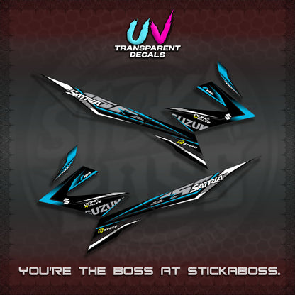 【PREMIUM UV PRINT】TRANSPARENT RAIDER 150 Fi SATRIA DECALS (2026 NTN N10)STICKER By STICKABOSS
