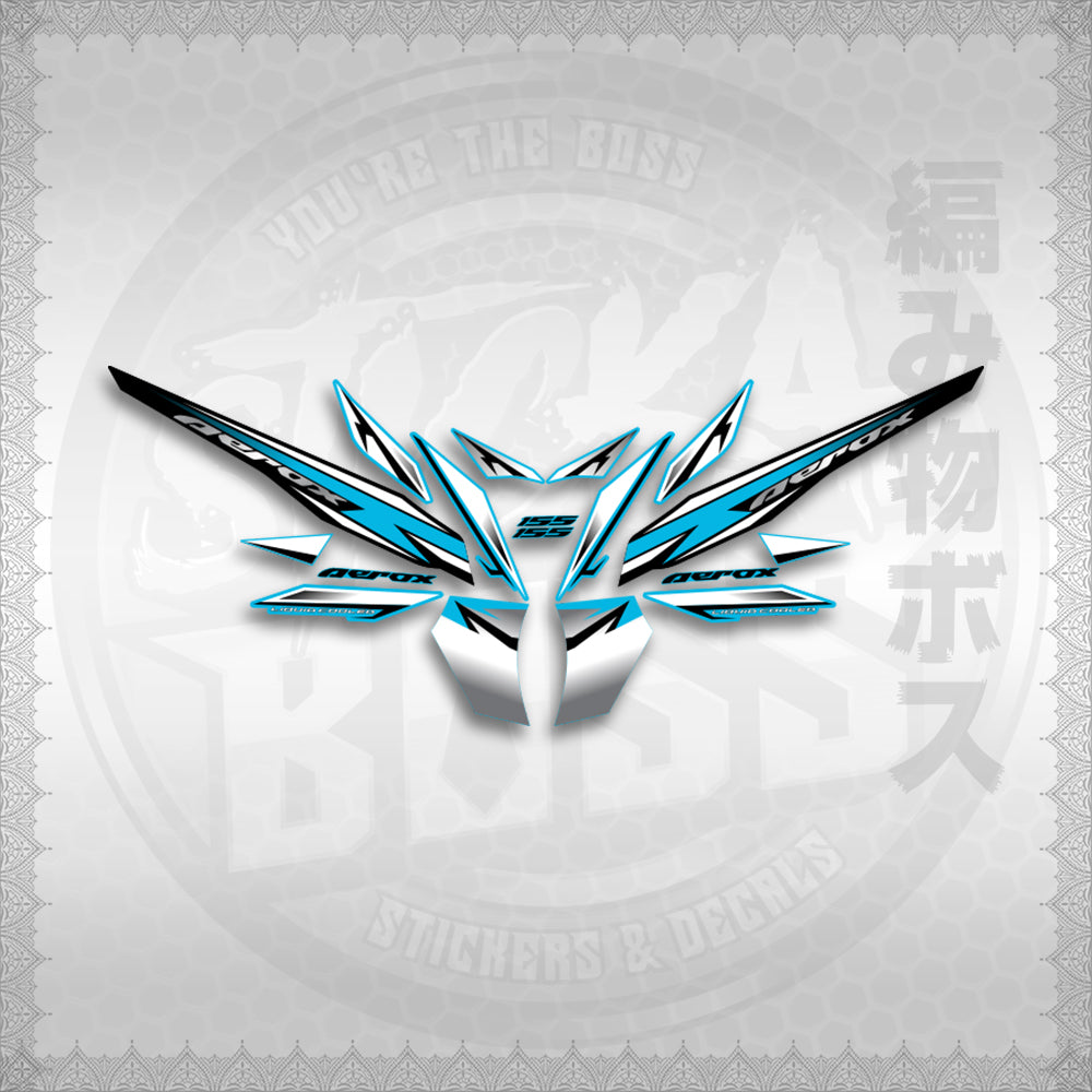 STICKER DECALS for AEROX 155 V2 MALAYSIAN (AV220SHCO) By STICKABOSS (SOFIE LAMINATED WATERPROOF)