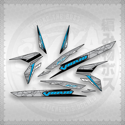 STICKER DECALS for CLICK 125 V3 ( CV3VASTTEDE ) By STICKABOSS (SOFIE LAMINATED WATERPROOF)