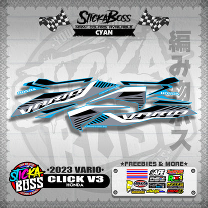 CLICK V3 STOCK DECALS ( 2023 VARIO )【WITH FREEBIES】