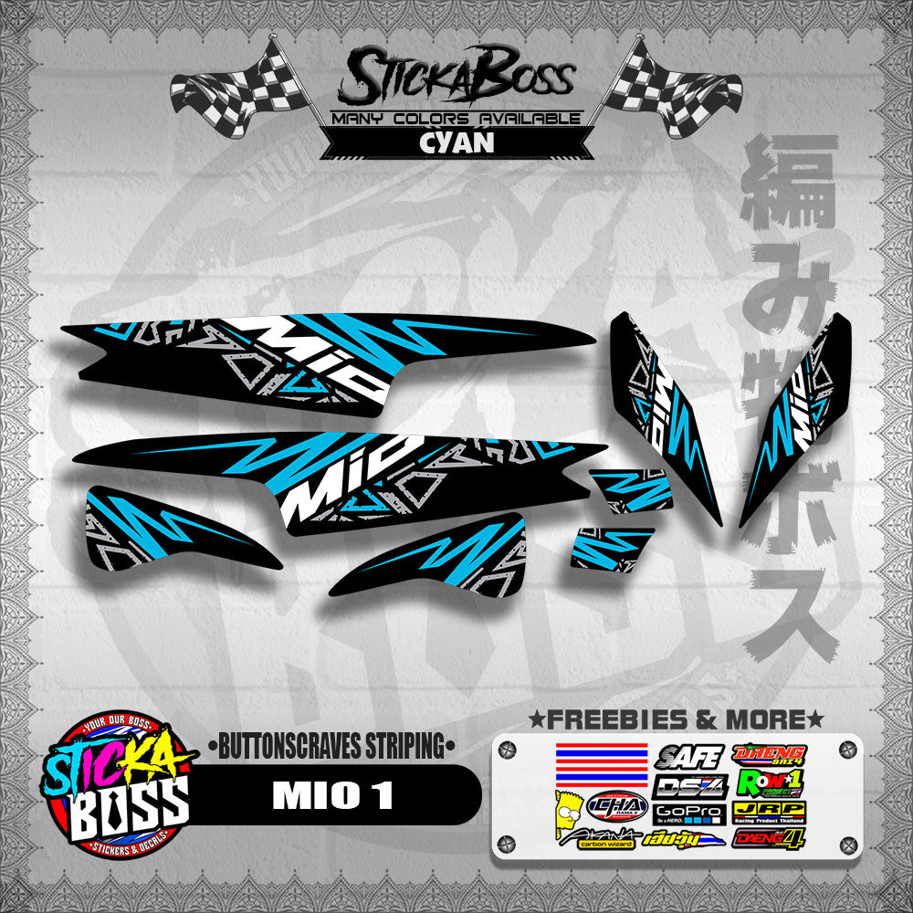 MIO 1 DECALS ( BUTTONSCRAVES STRIPING )【WITH FREEBIES】