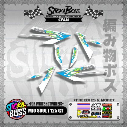 MIO SOUL I 125 GT DECALS ( FOR WHITE HOTWHEELS )【WITH FREEBIES】