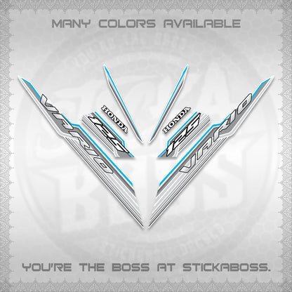 CLICK 125 V3 INDO FOR WHITE DECALS (2024 SV 07-A2 STYLE) STICKER KITS By STICKABOSS