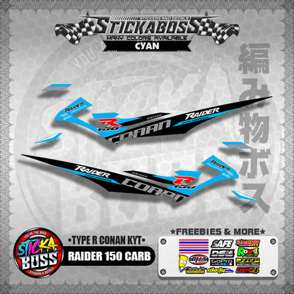 RAIDER 150 CARB DECALS ( TYPE R CONAN KYT )【WITH FREEBIES】