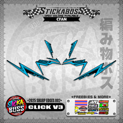 CLICK V3 INDO STICKER DECALS ( 2025 SHARP EDGES 002 )【WITH FREEBIES】