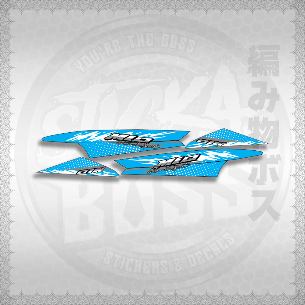 STICKER DECALS for MIO SPORTY / SMILE (MSPSSIMOCO) By STICKABOSS (SOFIE LAMINATED WATERPROOF)
