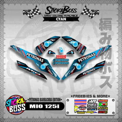 MIO 125i DECALS ( PETRONAS BARRACUDA EDITION )【WITH FREEBIES】