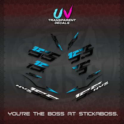AEROX 155 V2 UV TRANSPARENT DECALS (2026 NVX VIETNAM) STICKER KITS BY STICKABOSS