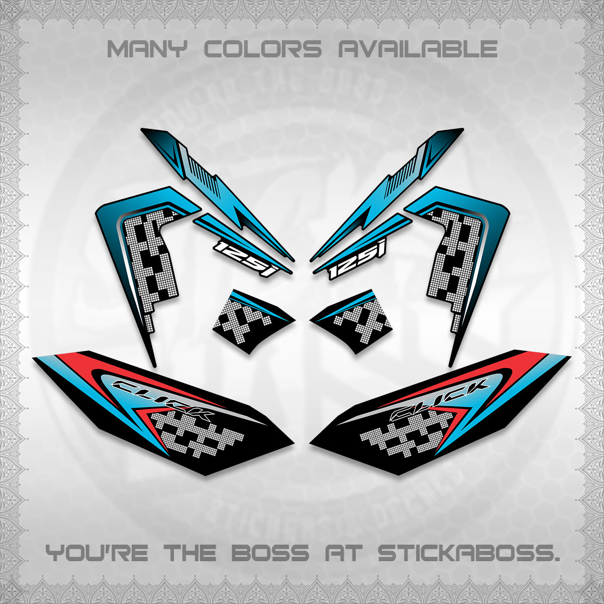 CLICK 125 V4 VIETNAM DECALS (2026 TERBARU MOTIF DESIGN) STICKER KITS BY STICKABOSS