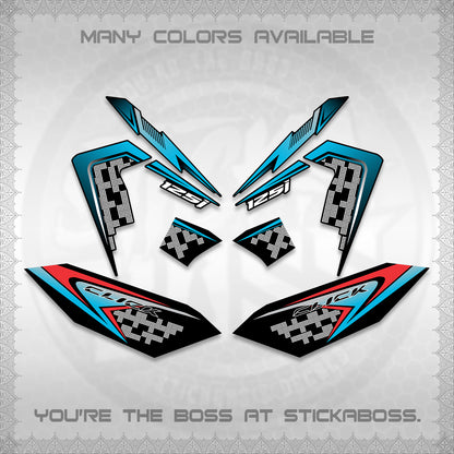 CLICK 125 V4 VIETNAM DECALS (2026 TERBARU MOTIF DESIGN) STICKER KITS BY STICKABOSS
