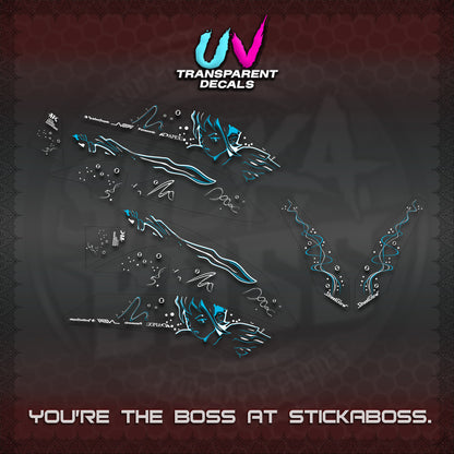 NMAX V2 UV TRANSPARENT DECALS (2026 2F2F DESIGN)STICKER DECALS By STICKABOSS