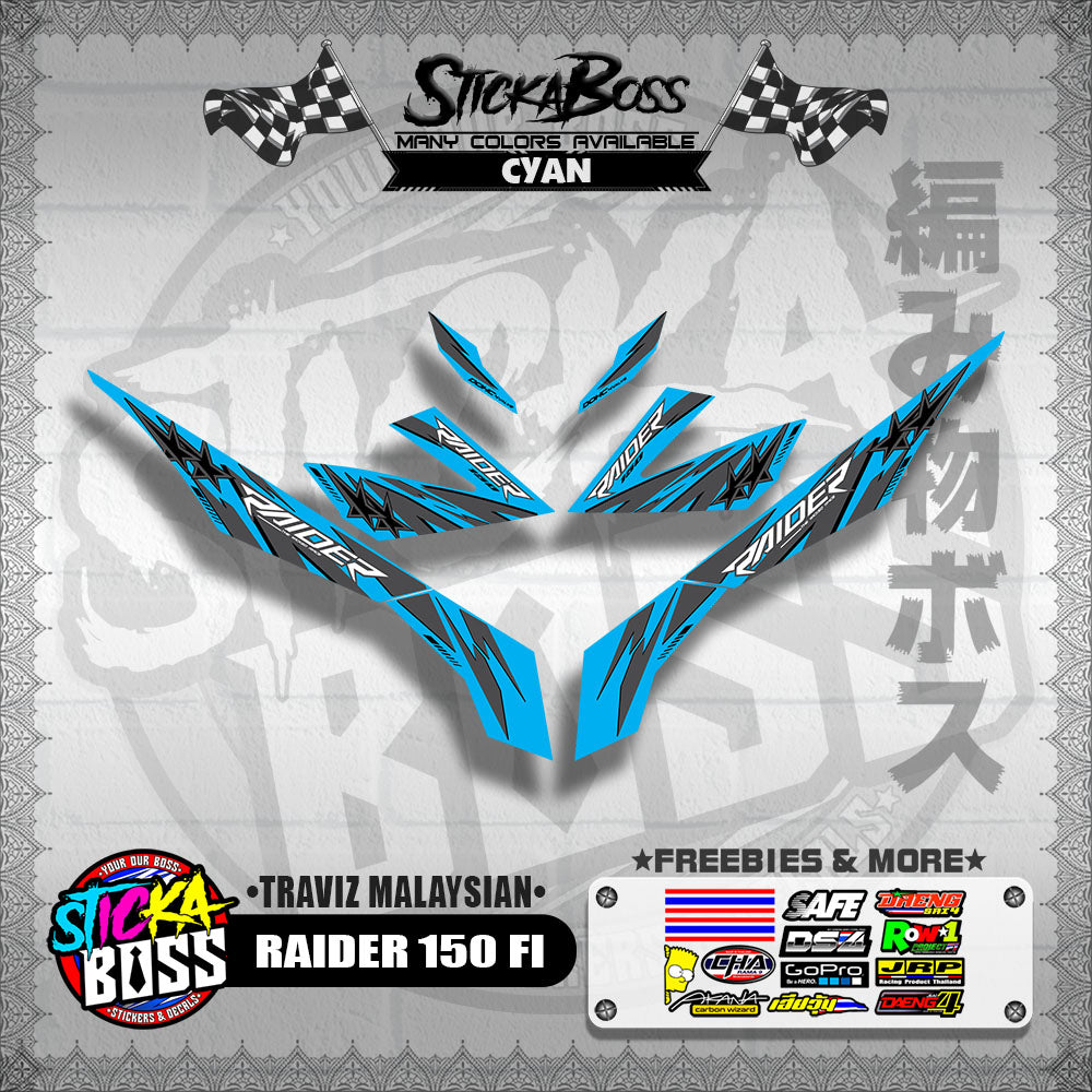 RAIDER 150 FI DECALS ( TRAVIZ MALAYSIAN )【WITH FREEBIES】