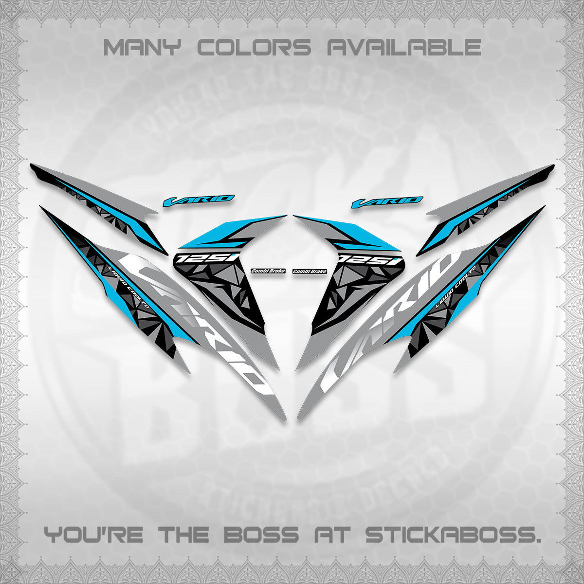 CLICK 125 V2 VARIO DECALS (2018–2022 STYLE DESIGN) STICKER DECALS BY STICKABOSS
