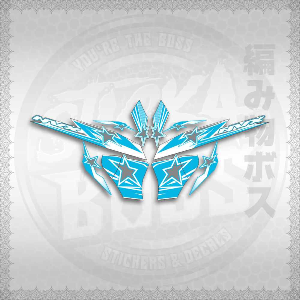 STICKER DECALS for AEROX 155 V2 FOR WHITE (AV220STAP) By STICKABOSS (SOFIE LAMINATED WATERPROOF)