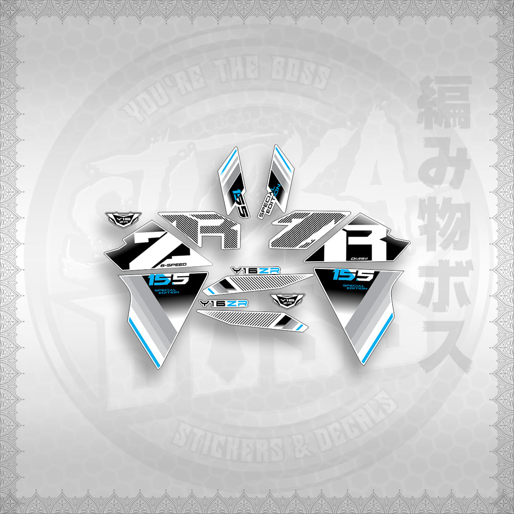 STICKER DECALS for SNIPER 155 (S155Y1SIPHFOWH) By STICKABOSS (SOFIE LAMINATED WATERPROOF)