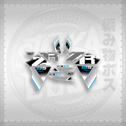 STICKER DECALS for SNIPER 155 (S155Y1SIPHFOWH) By STICKABOSS (SOFIE LAMINATED WATERPROOF)