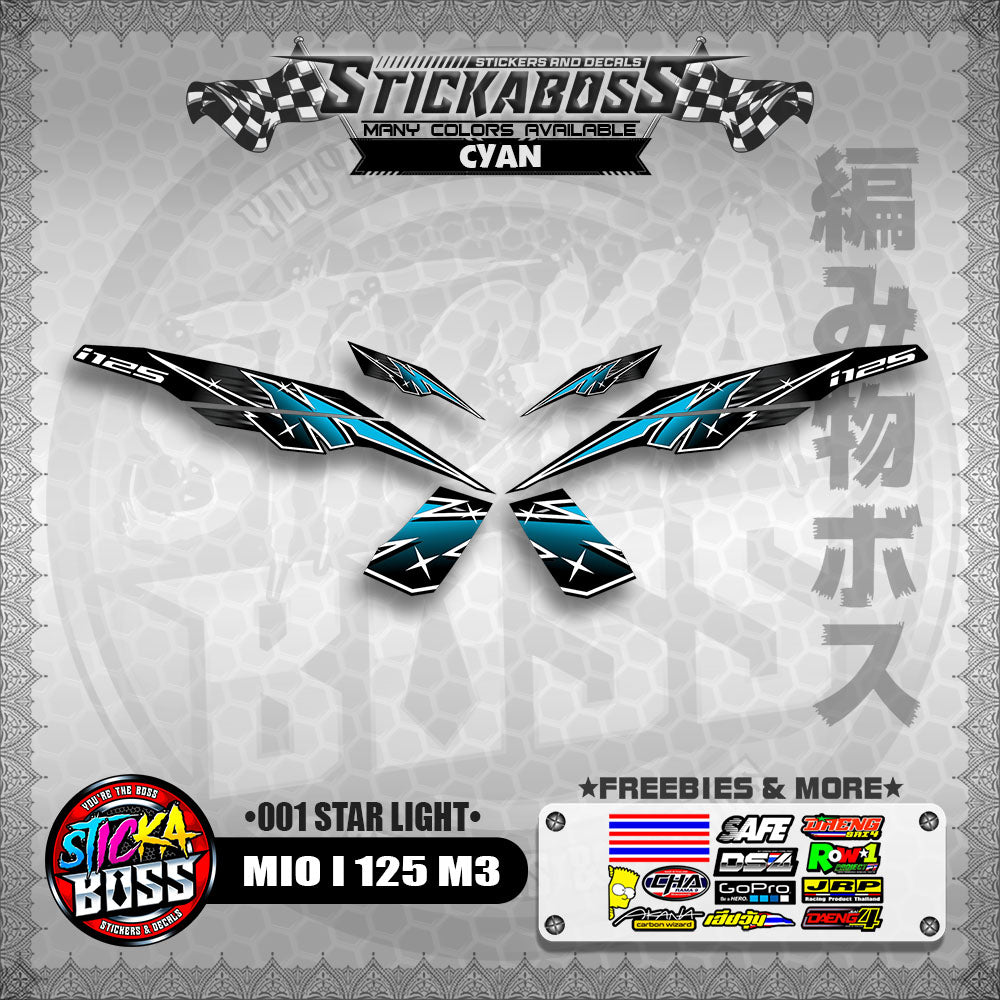 MIO I 125 M3 STICKER DECALS ( 001 STAR LIGHT )【WITH FREEBIES】