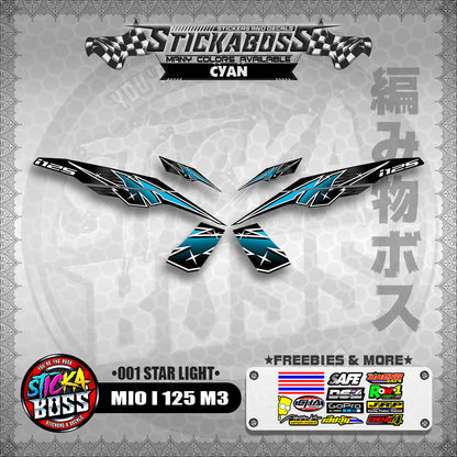MIO I 125 M3 STICKER DECALS ( 001 STAR LIGHT )【WITH FREEBIES】