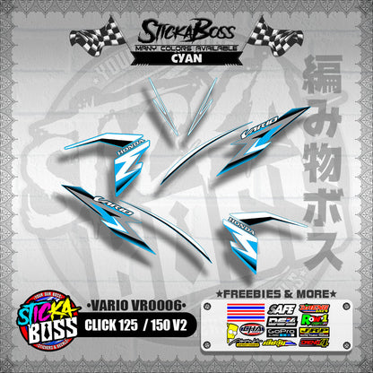 CLICK 125 /150 V2 DECALS ( VARIO VR0006 )【WITH FREEBIES】