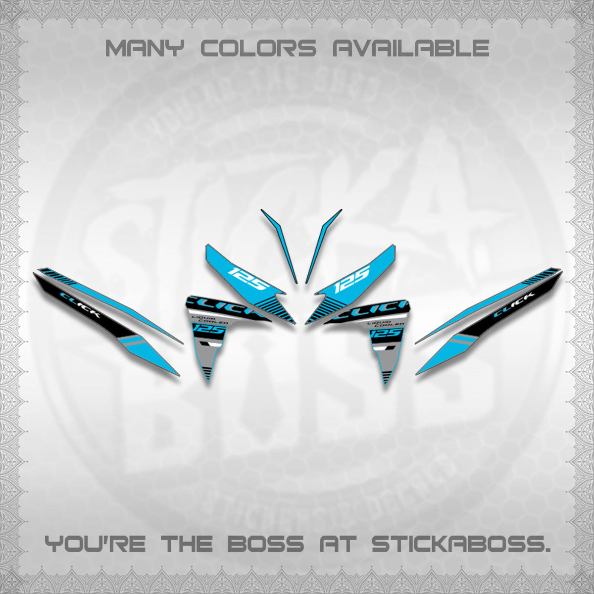 CLICK 125 V2 DECALS (2026 LIQUID COOLED DESIGN)STICKER DECALS BY STICKABOSS
