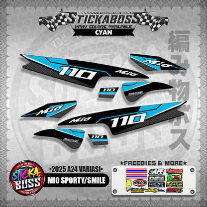 MIO SPORTY/SMILE INDO STICKER DECALS ( 2025 A24 VARIASI )【WITH FREEBIES】