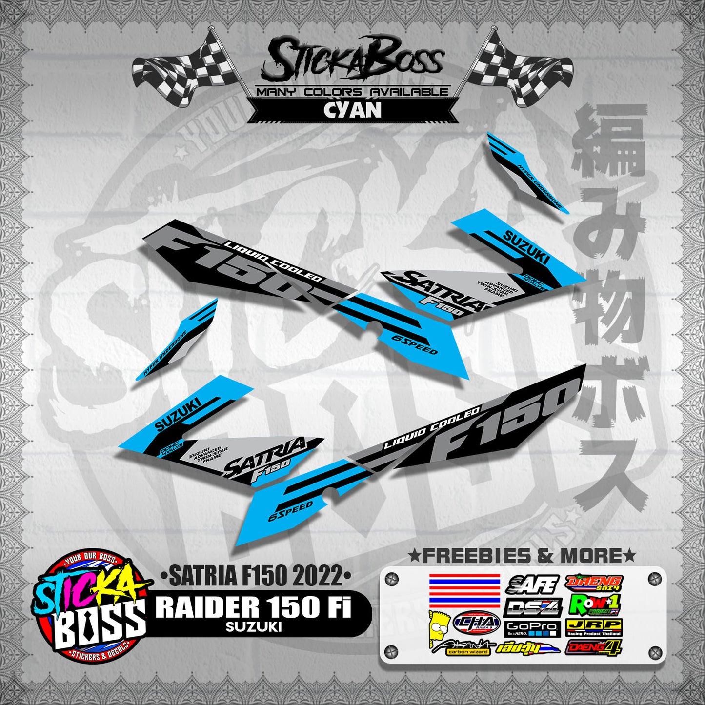 RAIDER 150 Fi DECALS ( SATRIA F150 2022  )【WITH FREEBIES】
