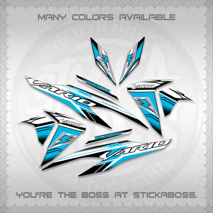CLICK 125 V2 FOR WHITE VARIO DECALS (LIGHTNING DESIGN)STICKER DECALS By STICKABOSS (Copy) (Copy) (Copy) (Copy)
