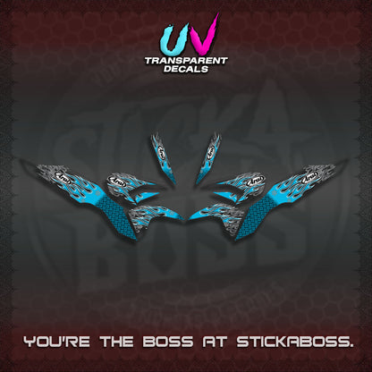 【PREMIUM UV PRINT】TRANSPARENT CLICK 125 V3  DECALS(ARAI API NEW TERBARU DESIGN)By STICKABOSS