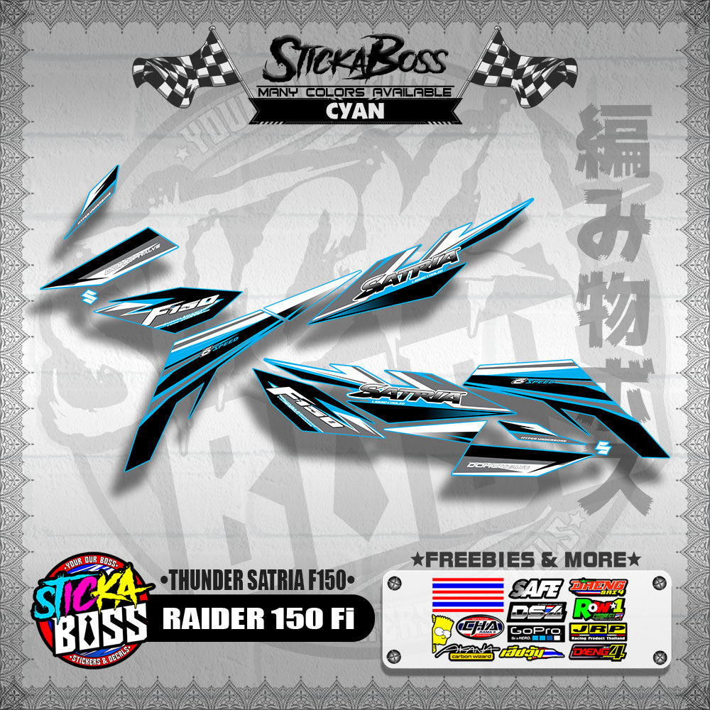 RAIDER 150 Fi DECALS ( THUNDER SATRIA F150 )【WITH FREEBIES】