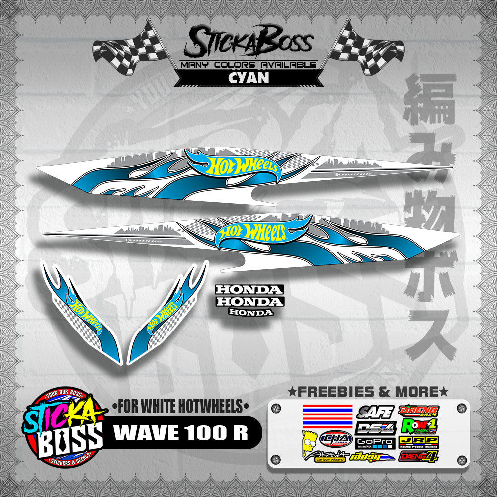 WAVE 100 R 2018 DECALS ( FOR WHITE HOTWHEELS )【WITH FREEBIES】