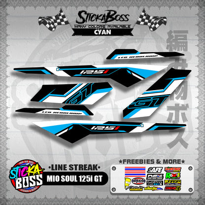 MIO SOUL 125i GT DECALS ( LINE STREAK )【WITH FREEBIES】