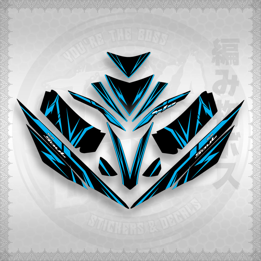 STICKER DECALS for MIO 4 (MIRGADE) By STICKABOSS (SOFIE LAMINATED WATERPROOF)