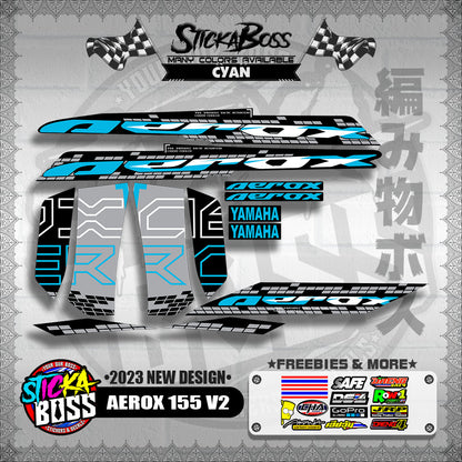 AEROX 155 V2 MALAYSIAN DECALS ( 2023 NEW DESIGN )【WITH FREEBIES】