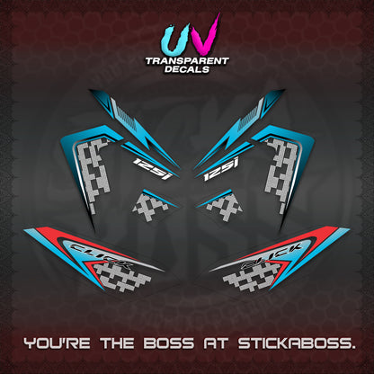CLICK 125 V4 VIETNAM UV TRANSPARENT DECALS (2026 TERBARU MOTIF DESIGN) STICKER KITS BY STICKABOSS