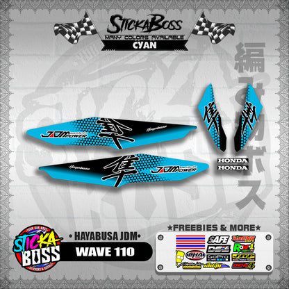 WAVE 110 DECALS ( HAYABUSA JDM)【WITH FREEBIES】