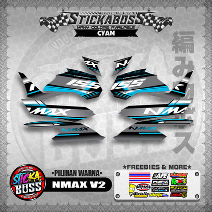 NMAX V2 MALAYSIAN STICKER DECALS ( PILIHAN WARNA )【WITH FREEBIES】