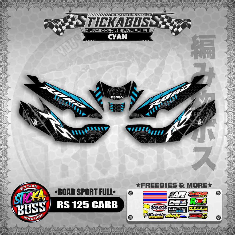 RS 125 CARB STICKER FULL DECALS ( ROAD SPORT FULL )【WITH FREEBIES】