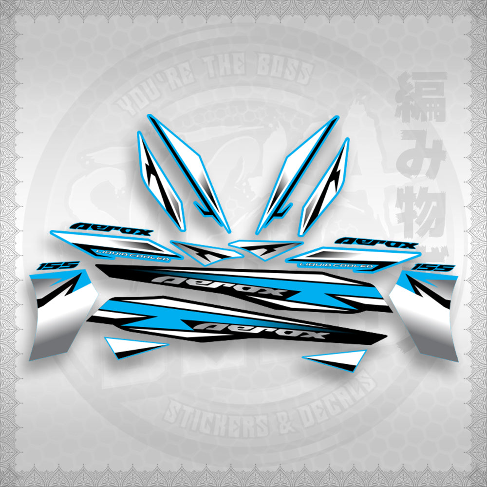 AEROX 155 V2 INDO-MALAY CONCEPT ( MALAYSIAN COMTOM 3 ) STICKER DECALS By STICKABOSS