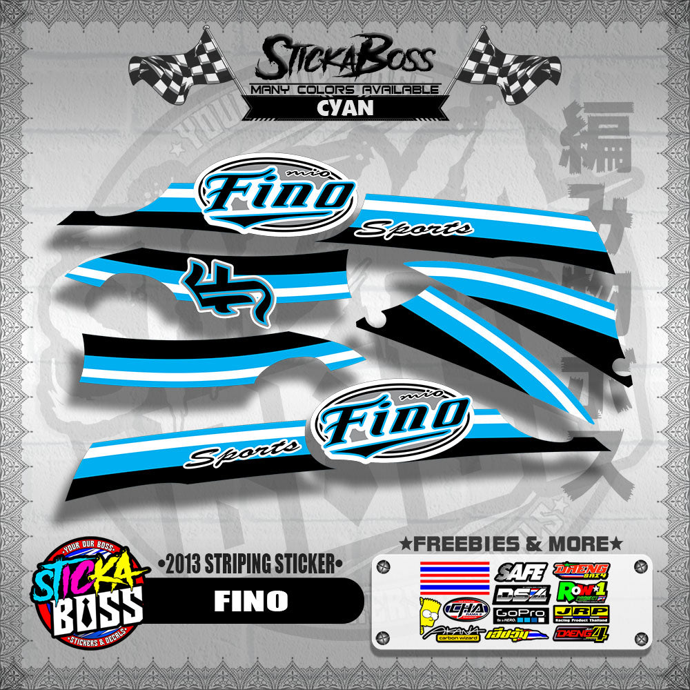 FINO DECALS ( 2013 STRIPING STICKER )【WITH FREEBIES】