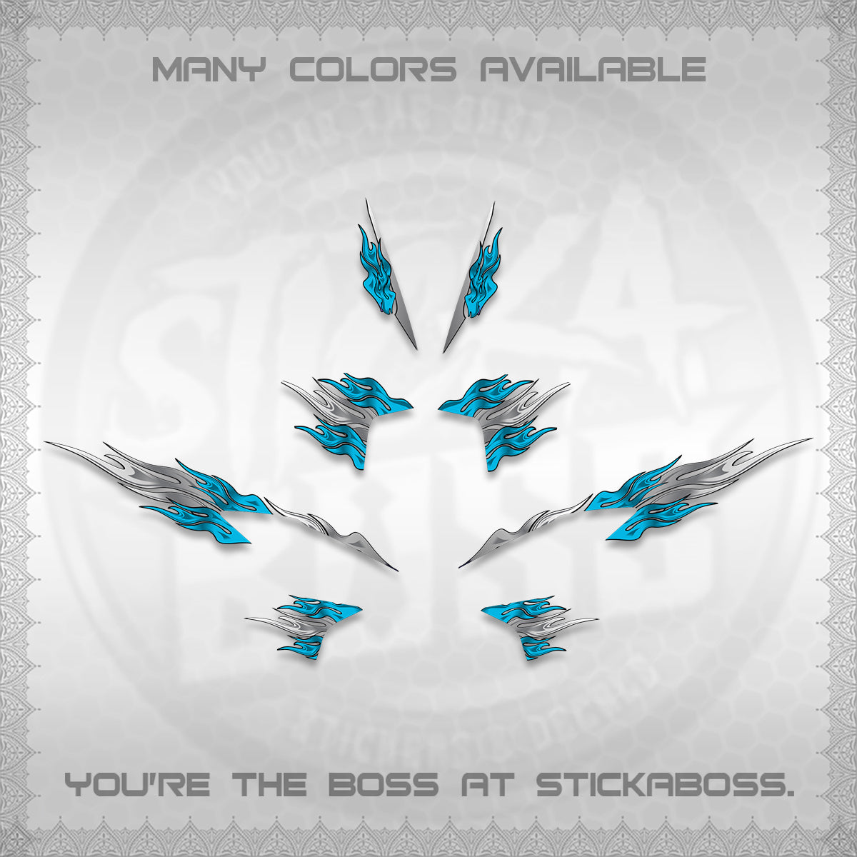 CLICK V2 STRIPING DECALS (2026 MODERN TRIBAL FIRE) STICKER KITS BY STICKABOSS