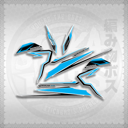 CLICK 125 V3 VARIO VR182114 DESIGN FOR WHITE STICKER DECALS By STICKABOSS (SOFIE LAMINATED WATERPROOF)