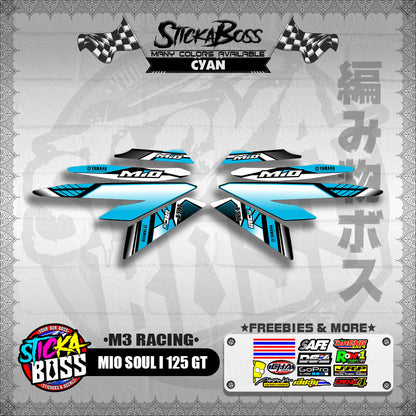 MIO SOUL I 125 GT DECALS ( M3 RACING )【WITH FREEBIES】