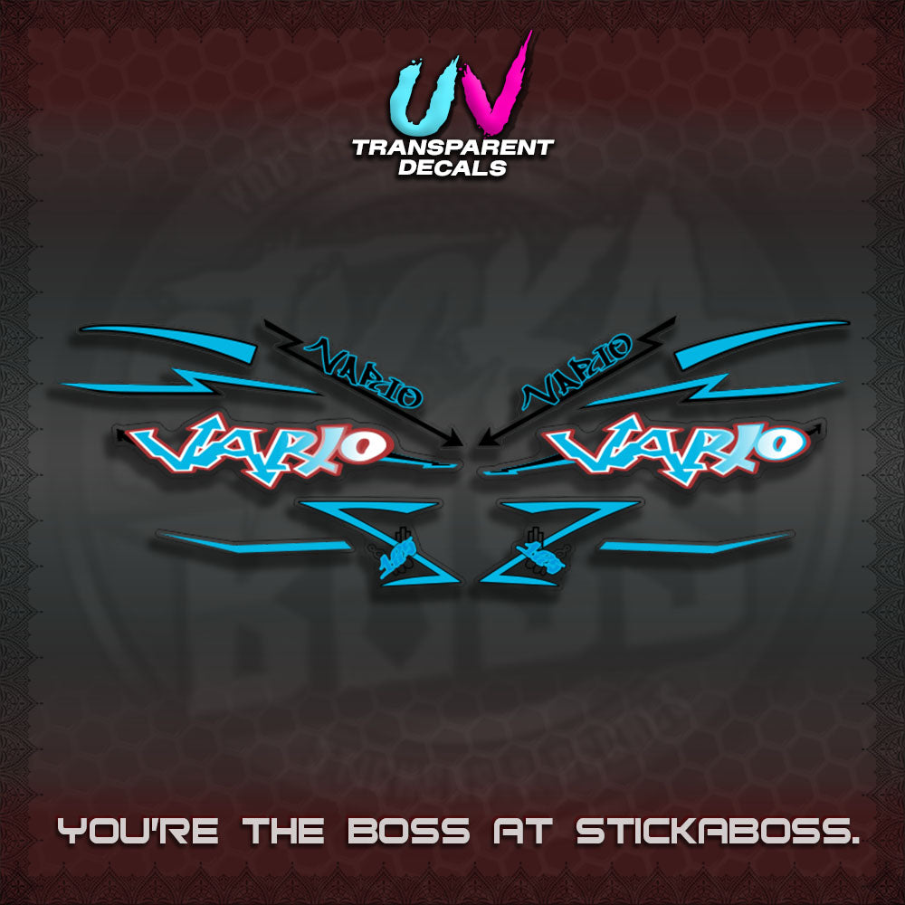 CLICK V2 INDO/MALAY UV TRANSPARENT VARIO DECALS (GRAFITY VARIO MOTIF)STICKER DECALS By STICKABOSS