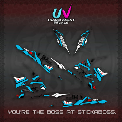 CLICK V2 UV TRANSPARENT VARIO DECALS (RX-O UNICORN GD)STICKER DECALS By STICKABOSS